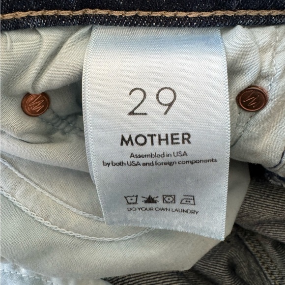 Mother Insider Crop Step Fray Distressed Jeans Wicked Wildflower 29 - Picture 8 of 11